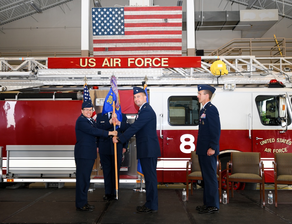 319th Civil Engineer Squadron change of command ceremony