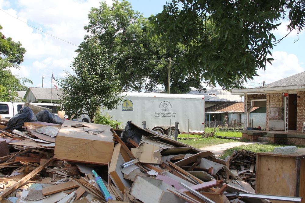 Volunteers Helping Residents After Flood