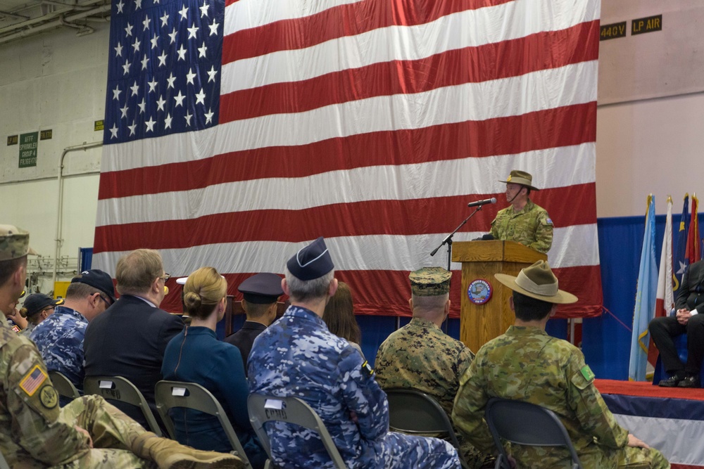 USS Ronald Reagan hosts Talisman Sabre 2019 opening ceremony