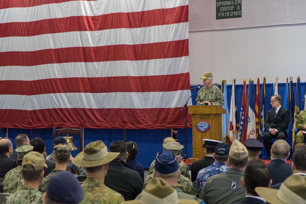 USS Ronald Reagan hosts the Talisman Sabre 2019 opening ceremony