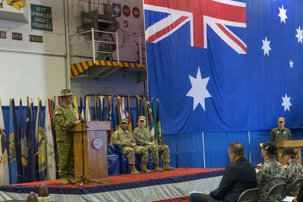 USS Ronald Reagan hosts the Talisman Sabre 2019 opening Ceremony