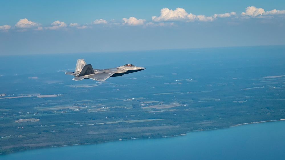 Thunderbirds fly over Michigan