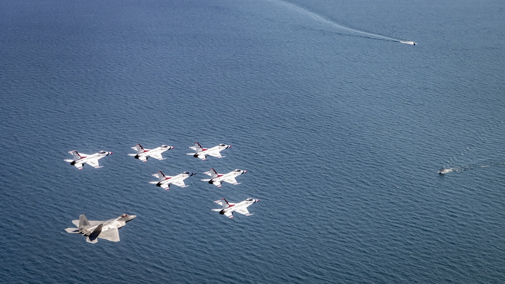 Thunderbirds fly over Michigan