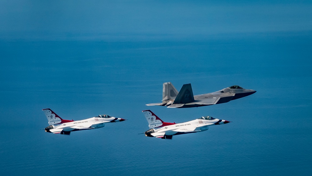 Thunderbirds fly over Michigan