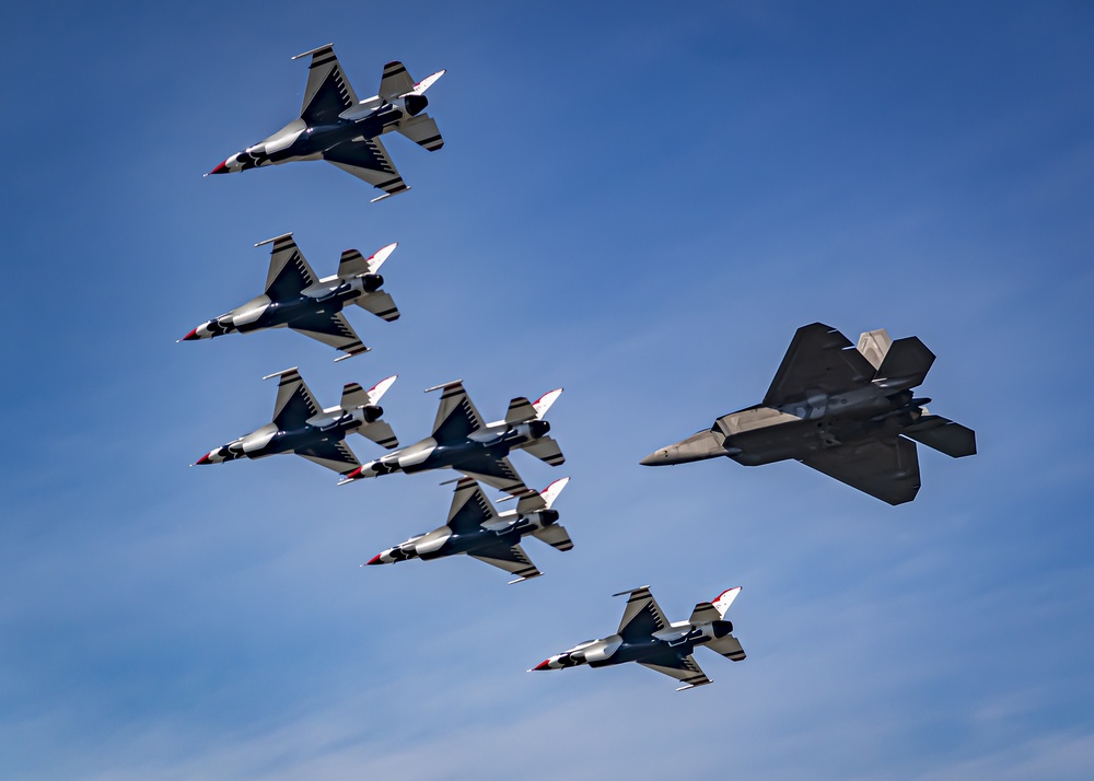 Thunderbirds fly over Michigan