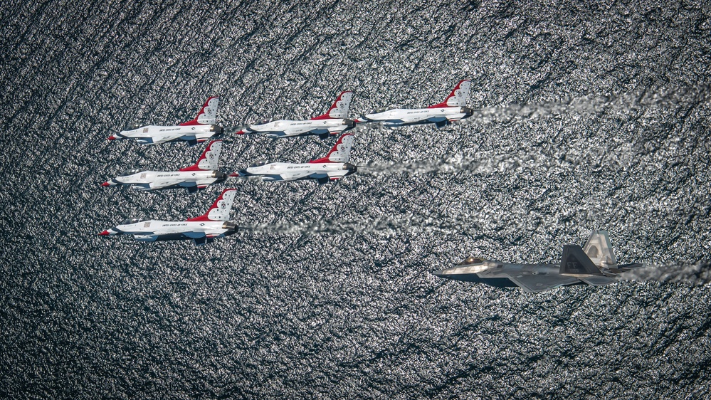 Thunderbirds fly over Michigan