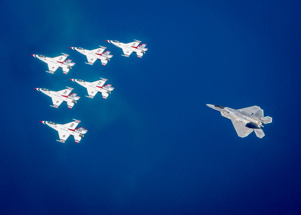 Thunderbirds fly over Michigan