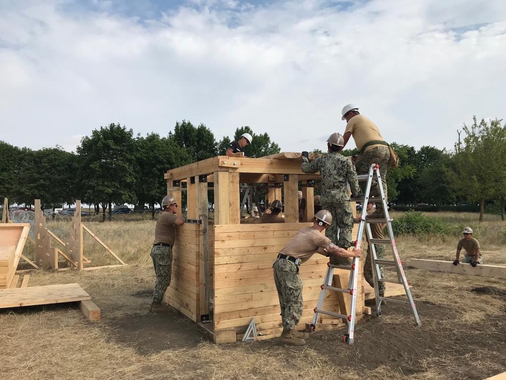 NMCB 133 Build a Hardened Sentry Post During Exercise Sea Breeze 2019