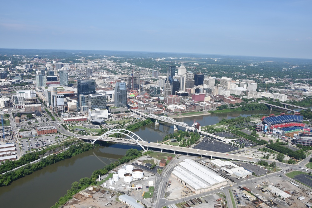 Aerial shots of Nashville and surrounding areas