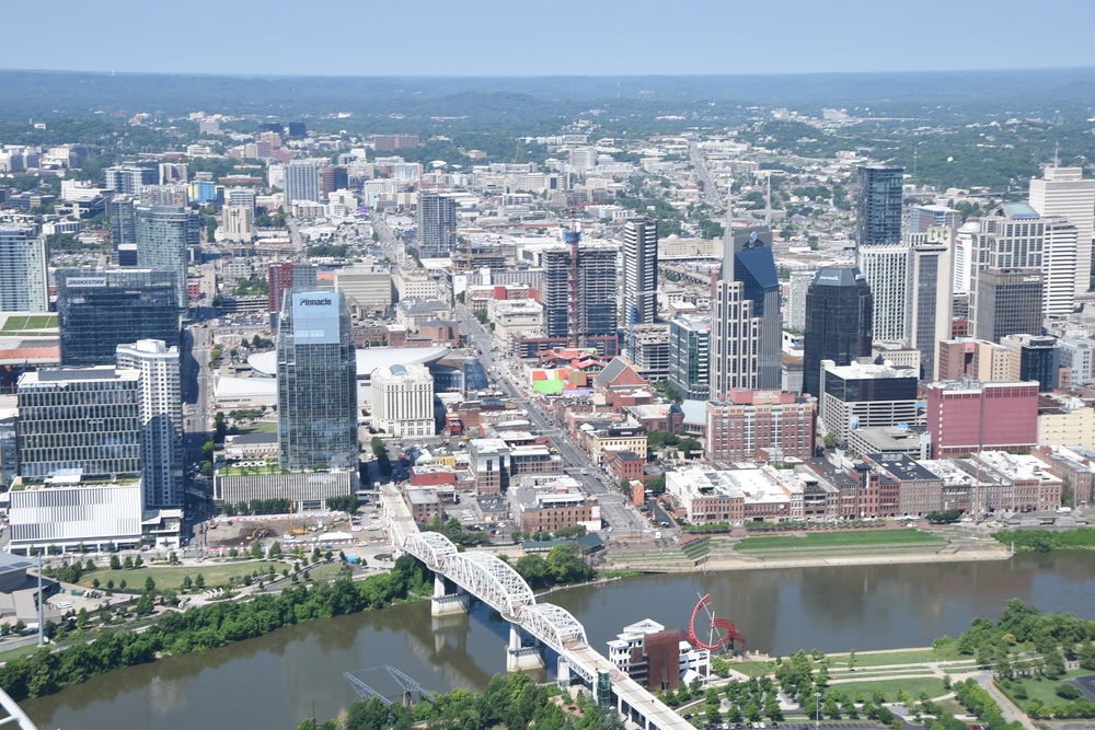 Aerial shots of Nashville and surrounding areas