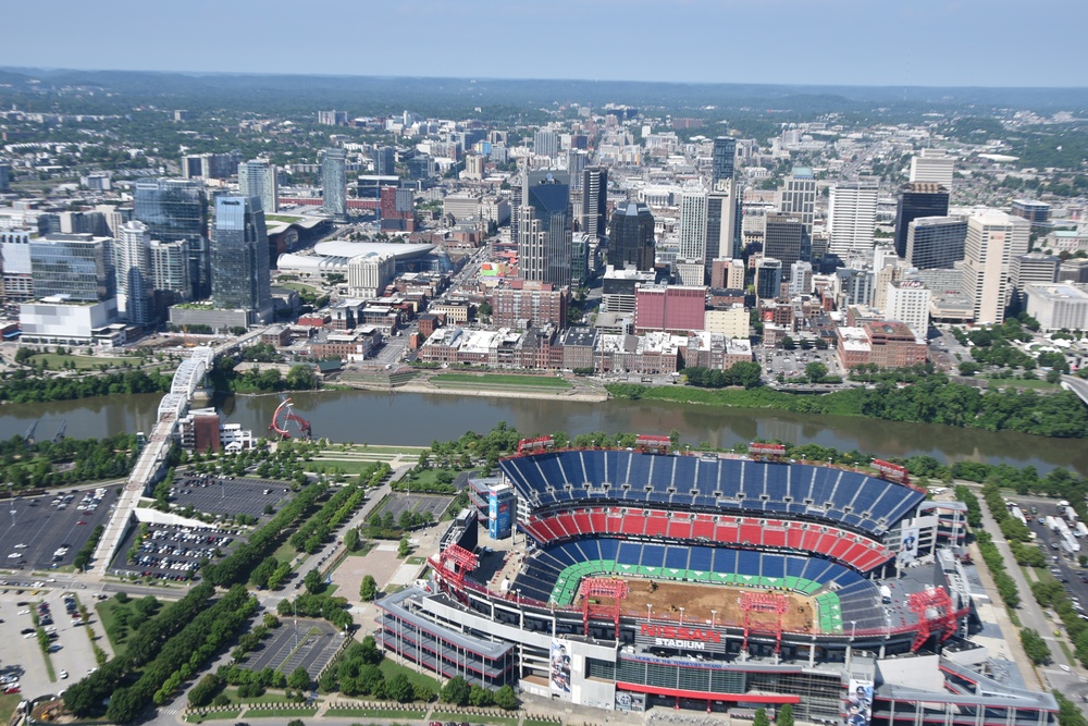 Aerial shots of Nashville and surrounding areas