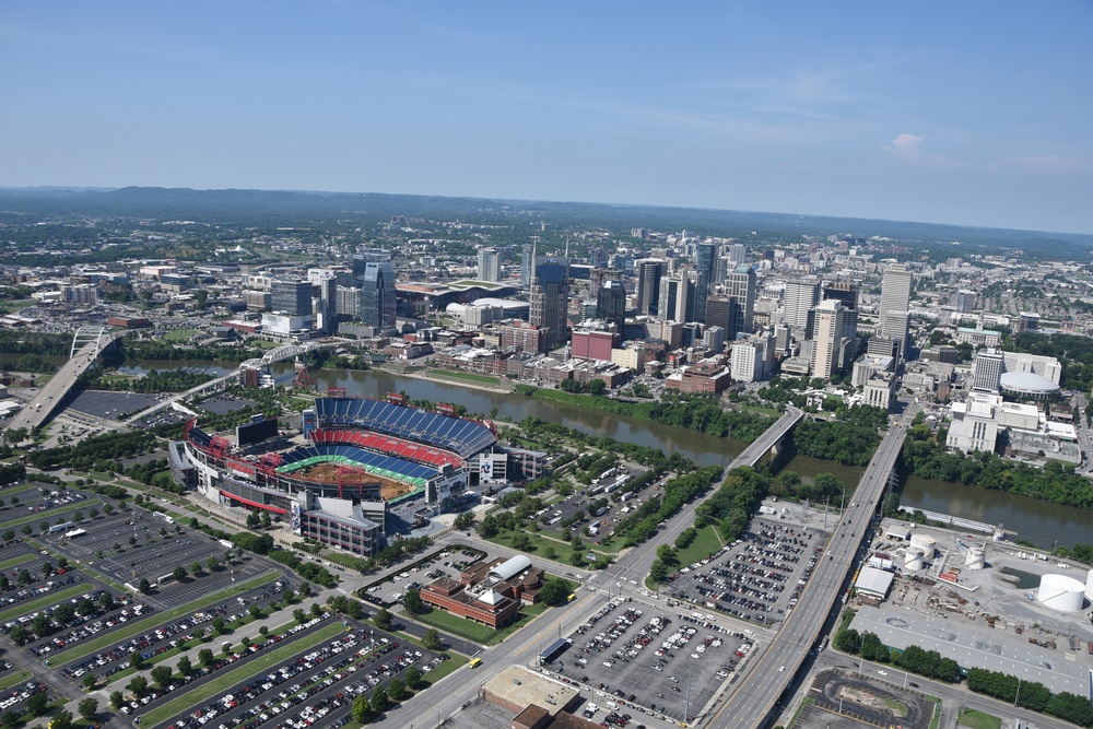 Aerial shots of Nashville and surrounding areas