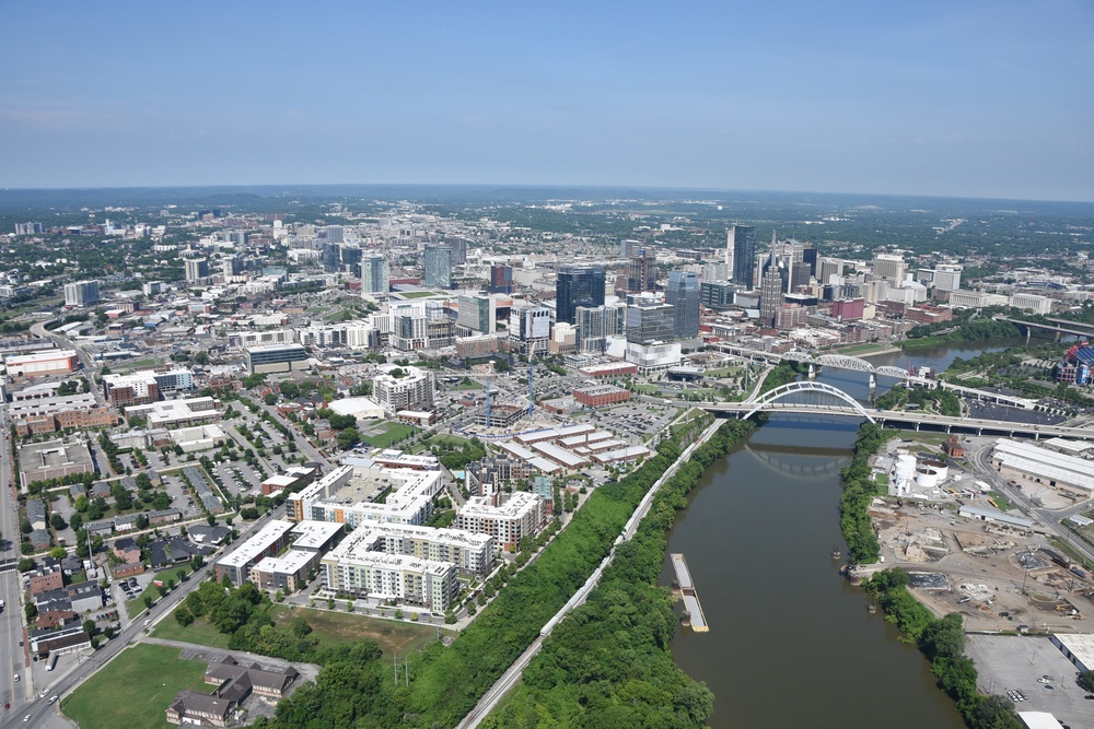 Aerial shots of Nashville and surrounding areas