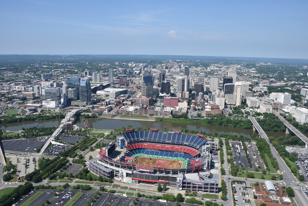 Aerial shots of Nashville and surrounding areas