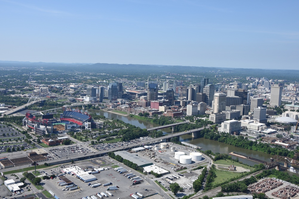 Aerial shots of Nashville and surrounding areas