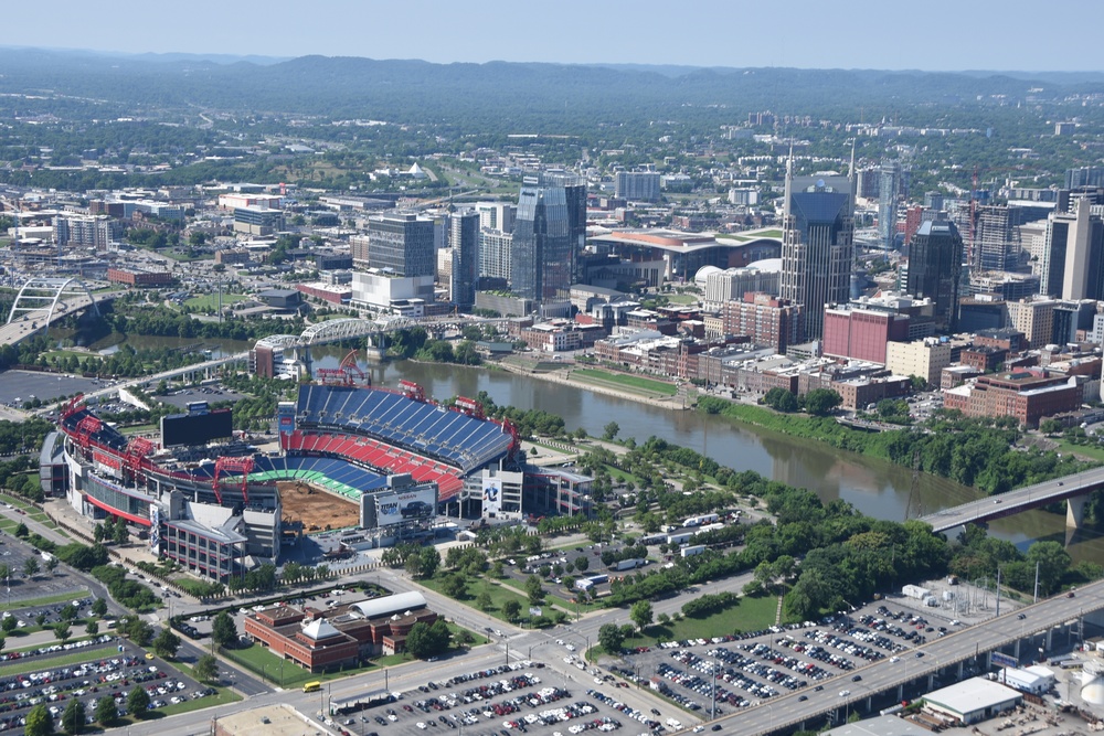 Aerial shots of Nashville and surrounding areas