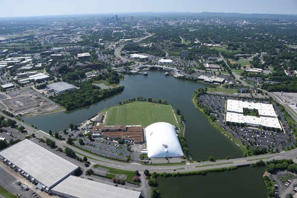 Aerial shots of Nashville and surrounding areas