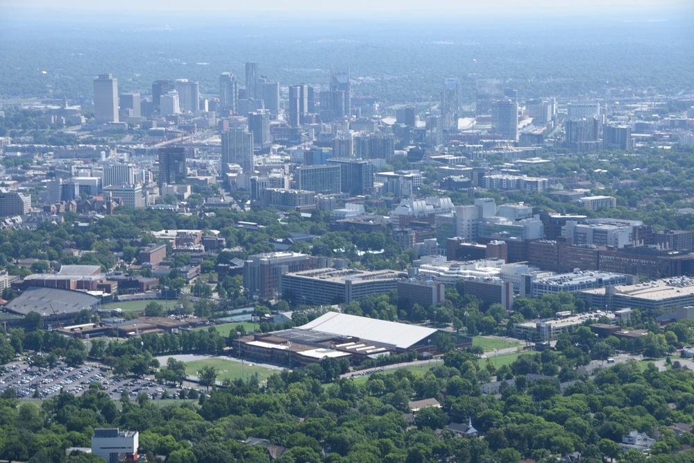 Aerial shots of Nashville and surrounding areas