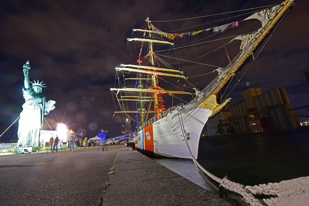The U.S. Coast Guard Tall Ship Eagle joins the Liberty Tall Ships Regatta 2019 in France