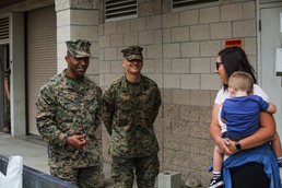 1st Radio Battalion hikes with school supply donations for local school