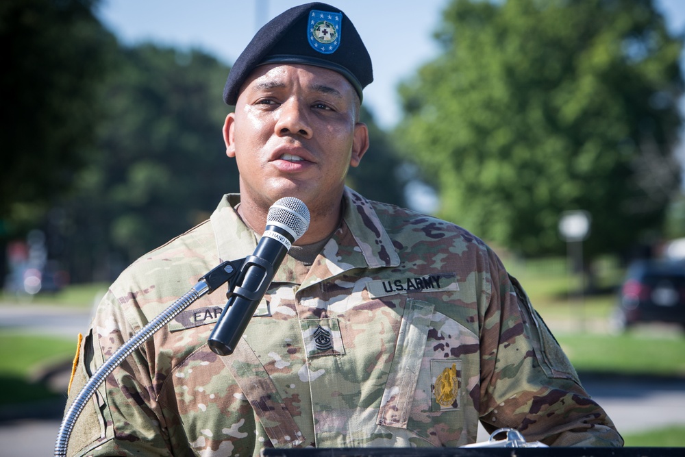 Blanchfield welcomes new command sergeant major