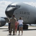 Col. Dan Boyack performs &quot;fini-flight&quot; at Roland R. Wright ANG Base