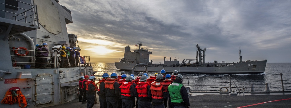 USS Michael Murphy and CNS Araucano Conduct RAS During Teamwork South USS Michael Murphy and CNS Araucano Conduct RAS During Teamwork South