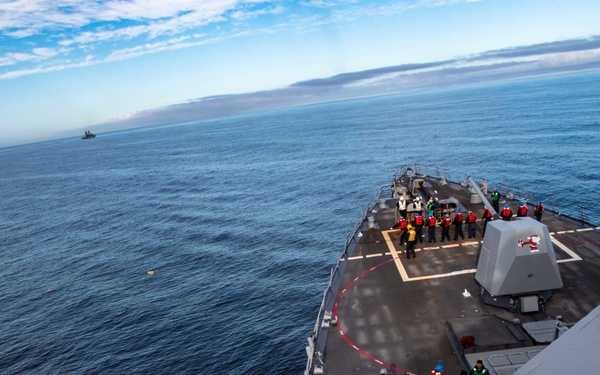 USS Michael Murphy and CNS Araucano Conduct RAS During Teamwork South