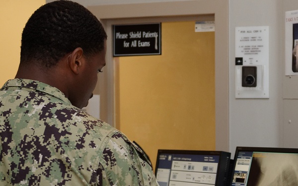 Hospital Corpsman takes X-rays