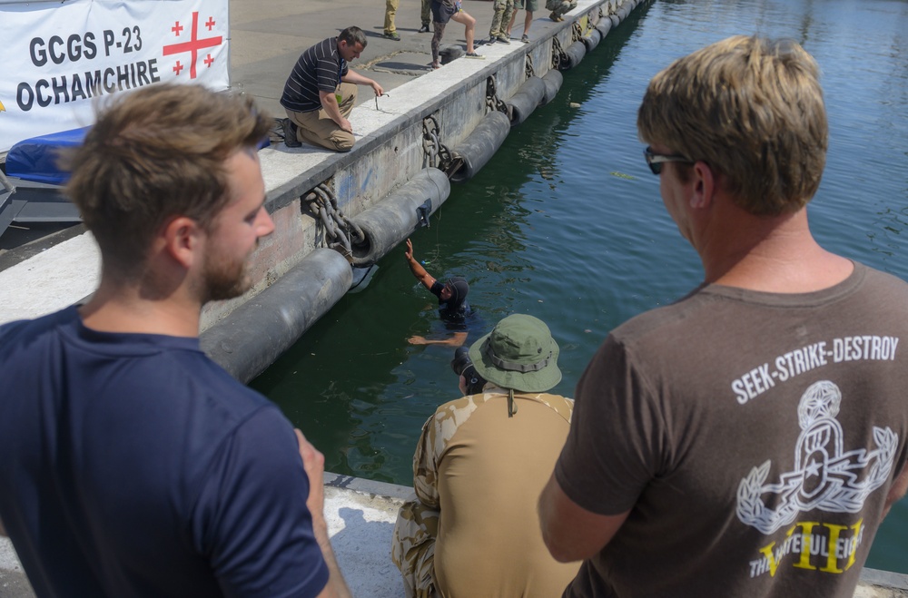 EODMU 8 Conducts Underwater Waterborne IED Drills During Sea Breeze 2019