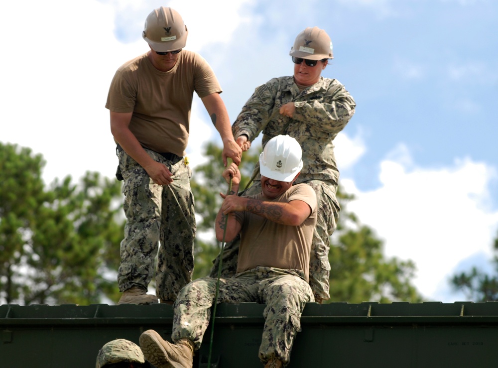 NMCB 1 Builds Medium Girder Bridge