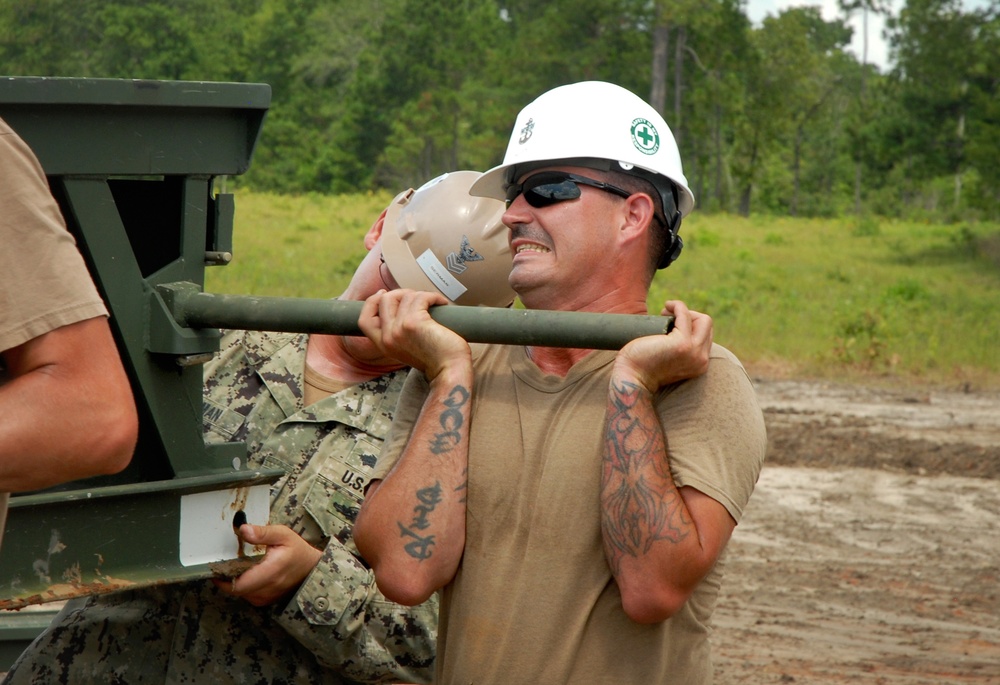 NMCB 1 Builds Medium Girder Bridge