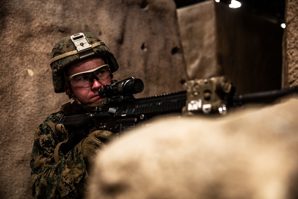 2/4 Marines conduct training at the Infantry Immersion Trainer