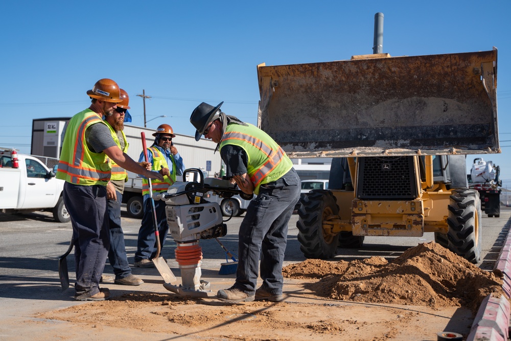 NAWS China Lake DoD Personnel Repair Base Facilities after Earthquake