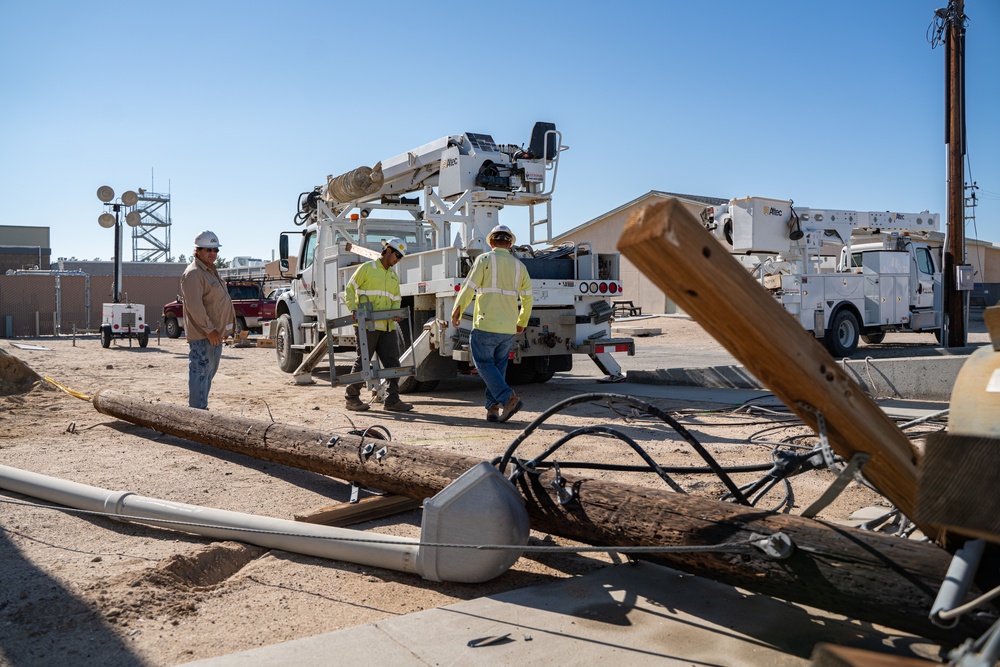 NAWS China Lake DoD Personnel Repair Base Facilities after Earthquake