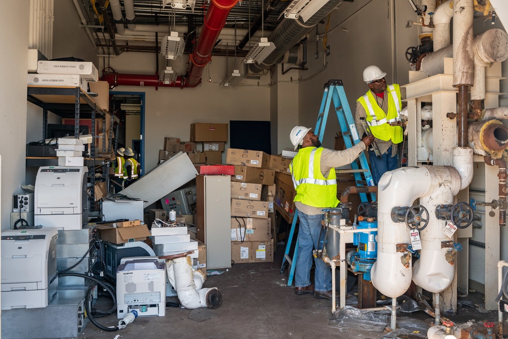 NAWS China Lake DoD Personnel Repair Base Facilities after Earthquake