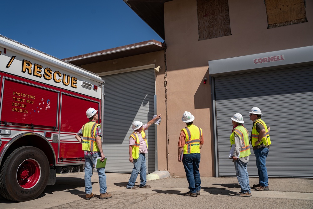 NAWS China Lake DoD Personnel Repair Base Facilities after Earthquake