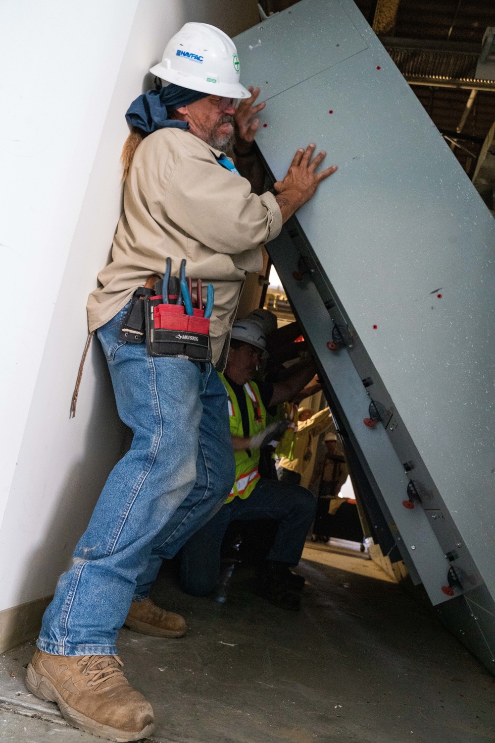 NAWS China Lake DoD Personnel Repair Base Facilities after Earthquake