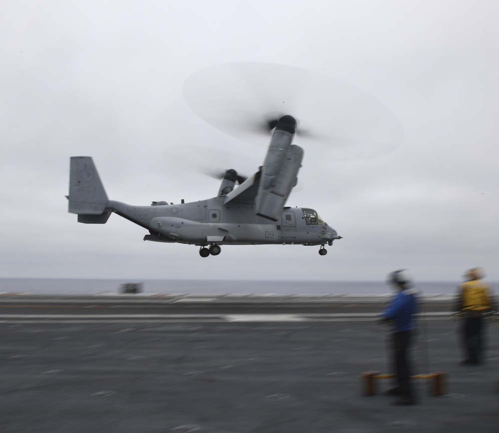 Aircraft Takes Off Of Flight Deck