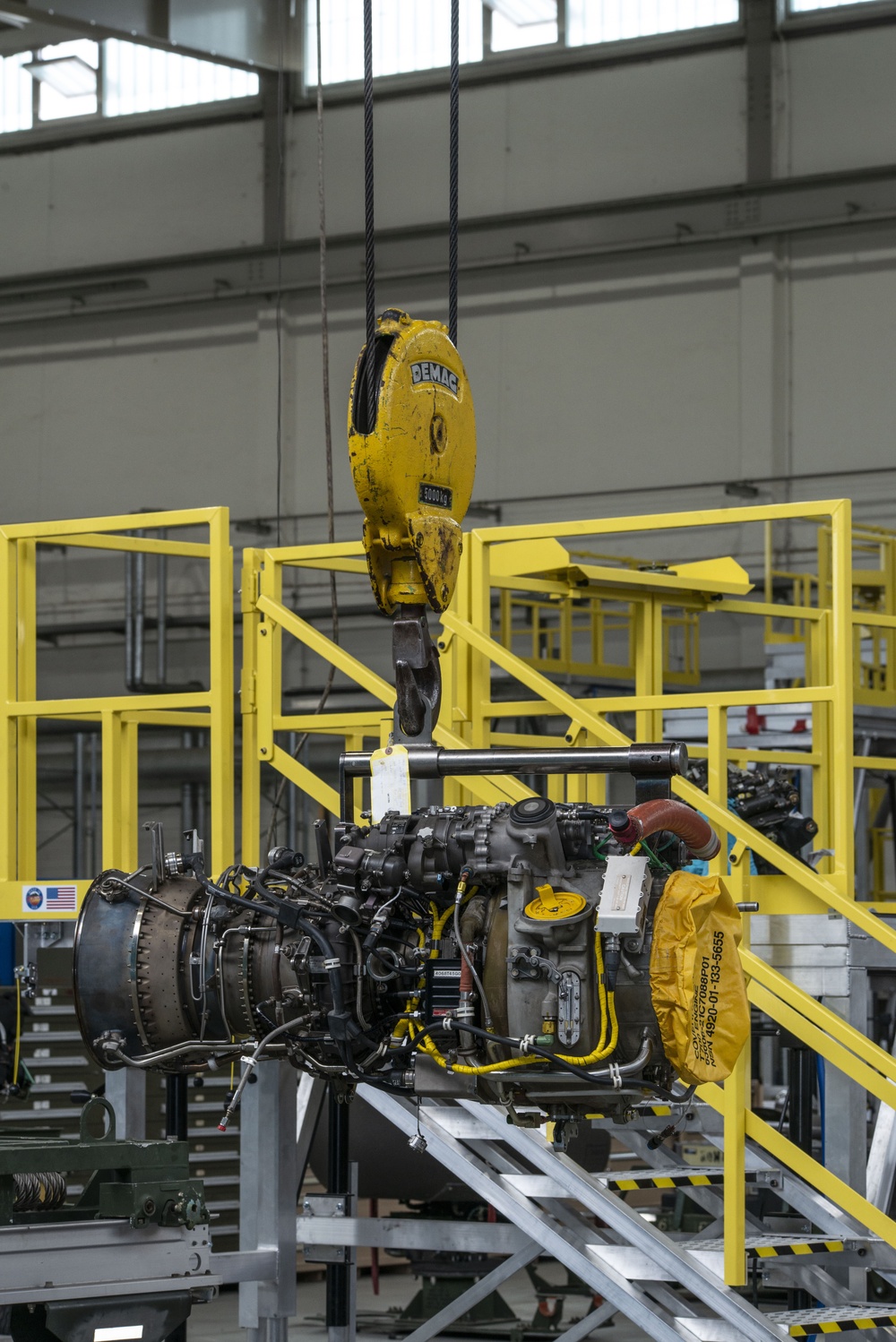 Engine maintenance on the AH-64