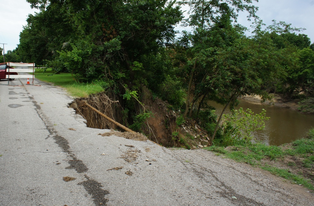 Road Damaged Due to Storms