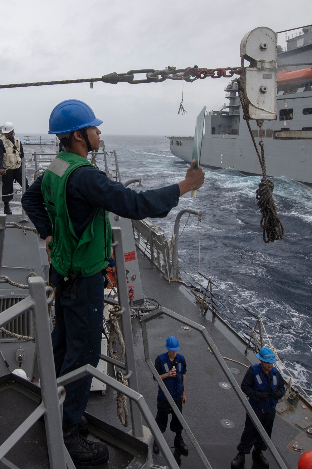 USS MOMSEN Conducts Replenishment-at-Sea