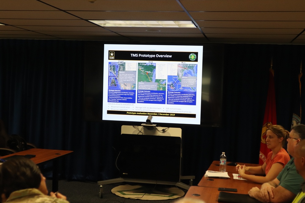 TRANSCOM Transportation Management System Prototype Core Team briefs Fort McCoy leadership on prototype