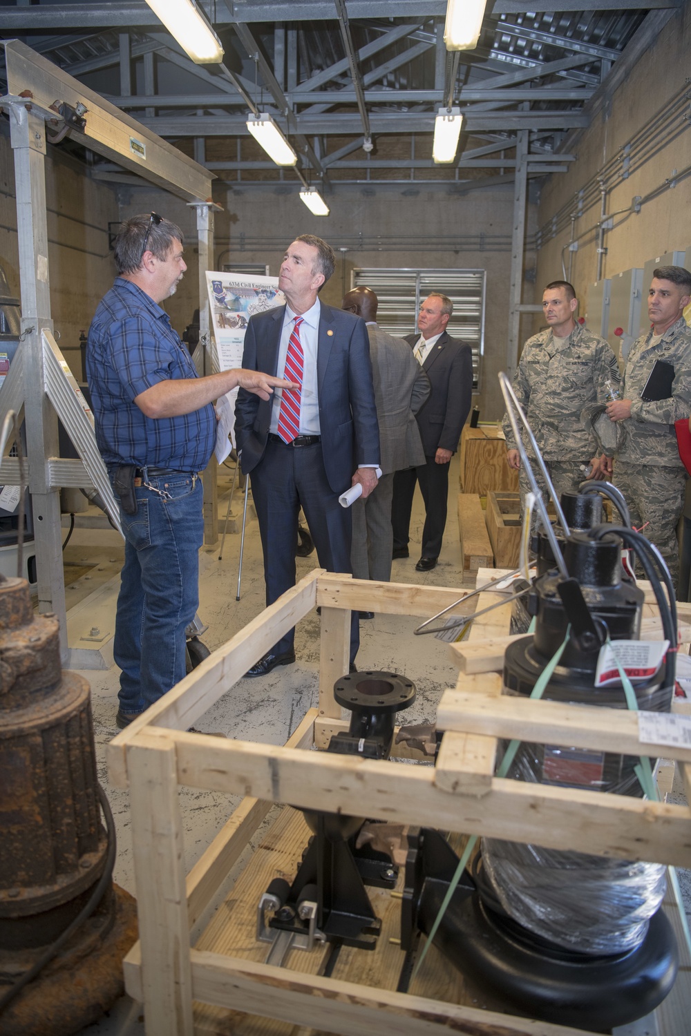 Governor Ralph Northam visits the Virginia Air National Guard