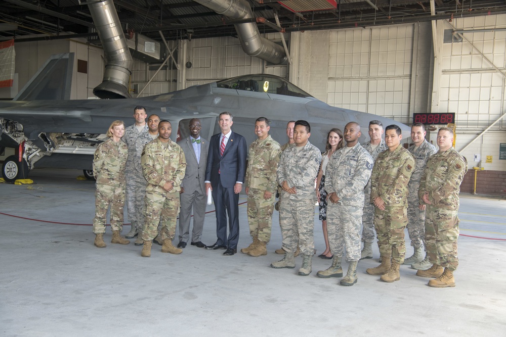 Governor Ralph Northam visits the Virginia Air National Guard