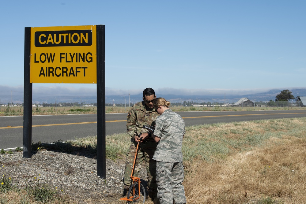 Airfield Management conducts inspection