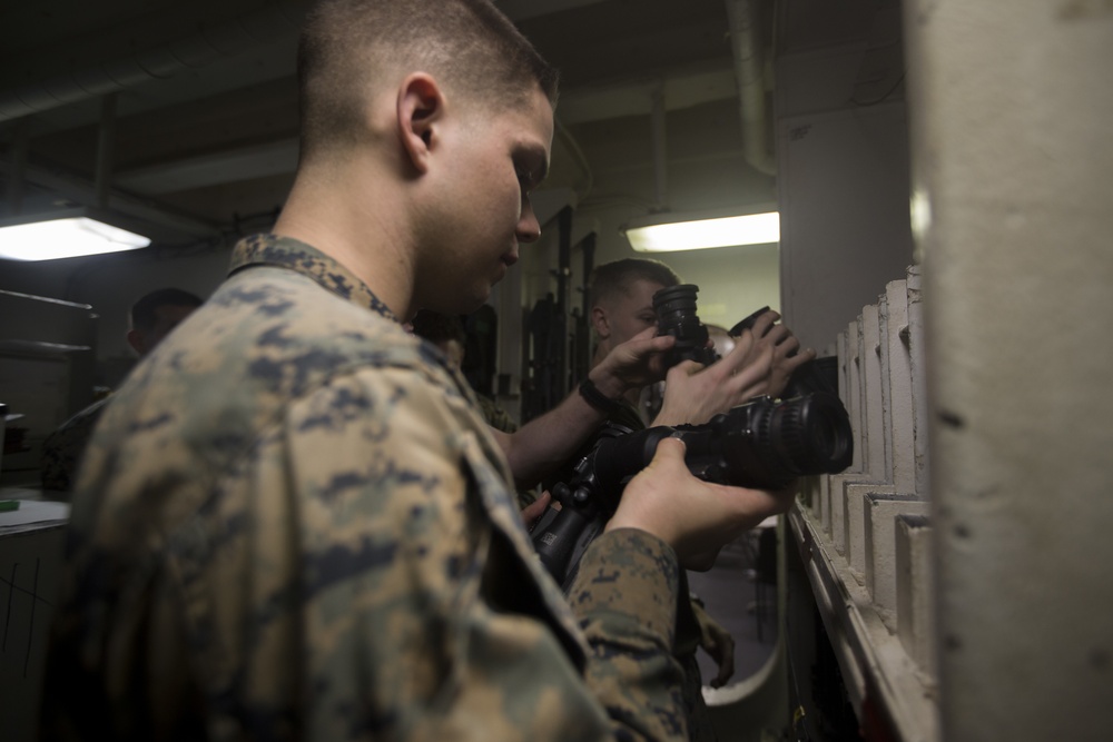 31st MEU Marines conduct armory serialized inventory