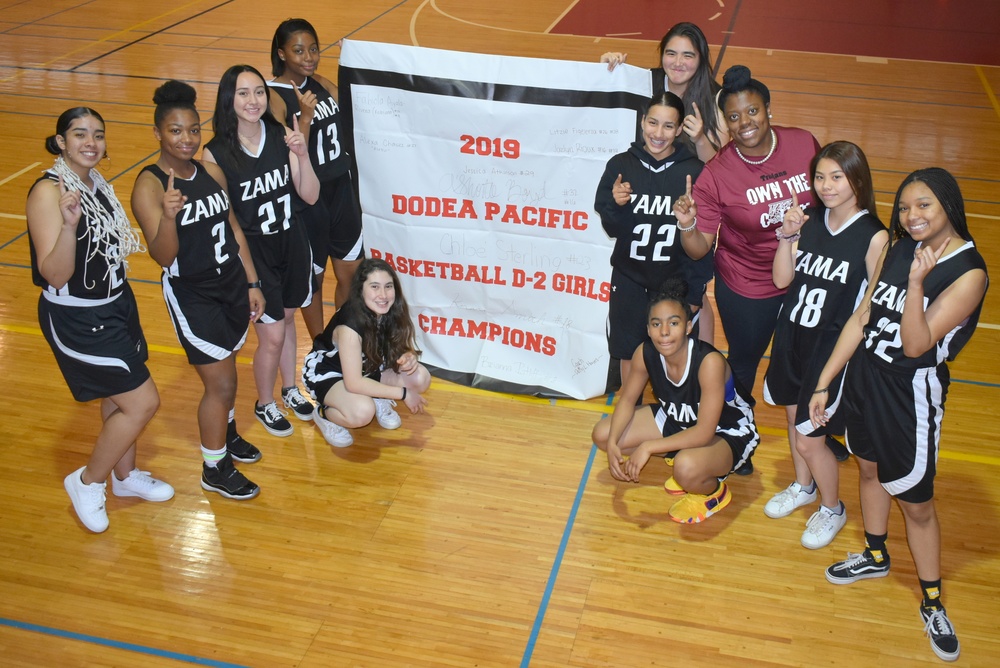 Camp Zama girls’ basketball team wins Far East Division II championship