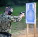 U.S. Sailors attend an M9 pistol qualification course