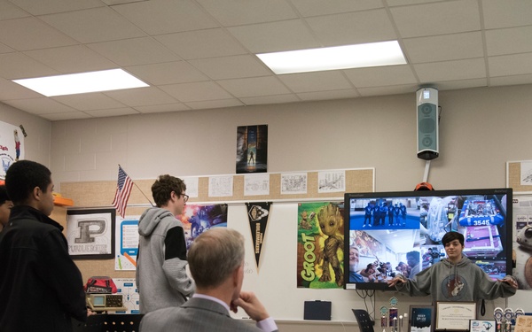Assistant secretary of education views Lackland ISD's PurpleUp! Parade